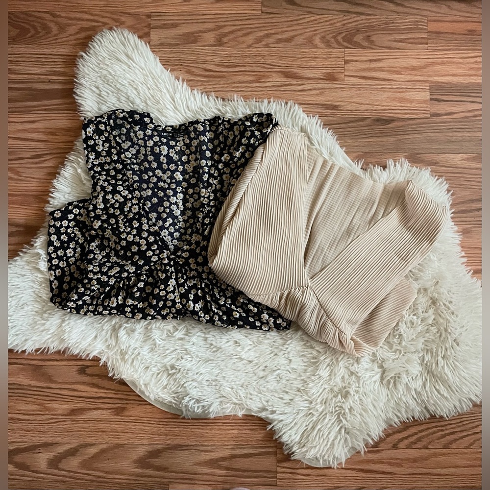 Shein Short Sleeve Peplum Top Bundle NWOT Large & XL